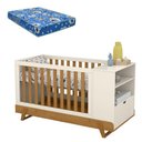 Ver imagem 1 de Berço Multifuncional Bkids Off White Freijó Eco Wood com Colchão Ortobom - Matic