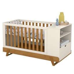 Berço Multifuncional Bkids Off White Freijó Eco Wood com Colchão Ortobom - Matic - 8 Berço Multifuncional Bkids Off White Freijó Eco Wood com Colchão Ortobom - Matic - 8