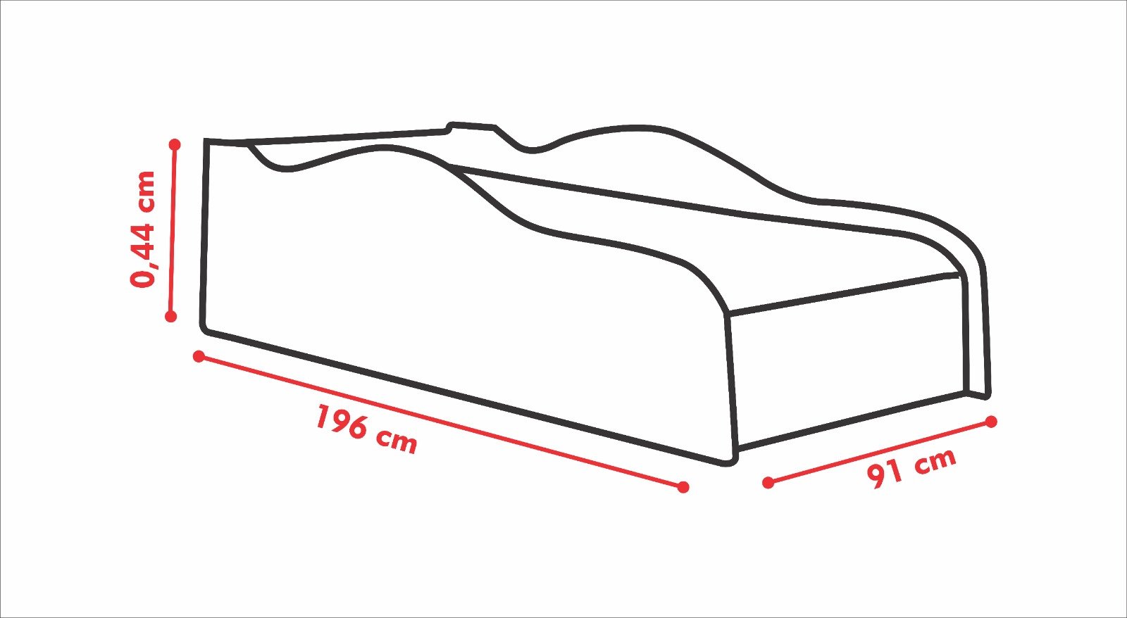 Cama Solteiro Sereia, Móveis Quarto de Menina - 3