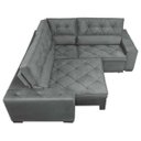 Ver imagem 5 de Sofá de Canto Retrátil e Reclinável com Molas Cama Inbox Austin 2,40M x 2,40M Suede Velusoft