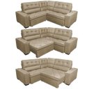 Ver imagem 7 de Sofá de Canto Retrátil e Reclinável com Molas Cama Inbox Austin 2,50M x 2,50M Suede Velusoft