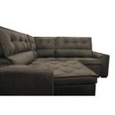 Ver imagem 4 de Sofá de Canto Retrátil e Reclinável com Molas Cama Inbox Austin 2,50M x 2,50M Suede Velusoft