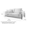 Sofá Paris 4 Lugares Linho Off-white 2,50m Confortável Sala - 4