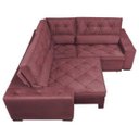 Ver imagem 5 de Sofá de Canto Retrátil e Reclinável com Molas Cama Inbox Austin 2,20M x 2,20M Suede Velusoft