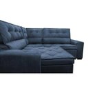 Ver imagem 4 de Sofá de Canto Retrátil e Reclinável com Molas Cama Inbox Austin 2,20M x 2,20M Suede Velusoft