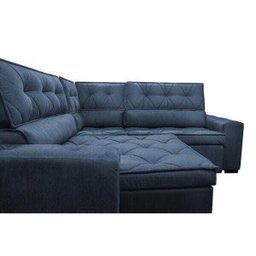 Sofá de Canto Retrátil e Reclinável com Molas Cama Inbox Austin 2,20M x 2,20M Suede Velusoft - 4 Sofá de Canto Retrátil e Reclinável com Molas Cama Inbox Austin 2,20M x 2,20M Suede Velusoft - 4