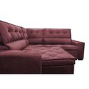 Ver imagem 4 de Sofá de Canto Retrátil e Reclinável com Molas Cama Inbox Austin 2,50M x 2,50M Suede Velusoft
