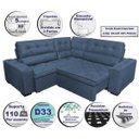 Ver imagem 3 de Sofá de Canto Retrátil e Reclinável com Molas Cama Inbox Austin 2,60M x 2,60M Suede Velusoft