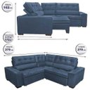 Ver imagem 2 de Sofá de Canto Retrátil e Reclinável com Molas Cama Inbox Austin 2,70M x 2,70M Suede Velusoft