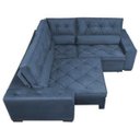 Ver imagem 5 de Sofá de Canto Retrátil e Reclinável com Molas Cama Inbox Austin 2,70M x 2,70M Suede Velusoft