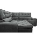 Ver imagem 4 de Sofá de Canto Retrátil e Reclinável com Molas Cama Inbox Austin 2,60M x 2,60M Suede Velusoft