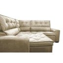 Ver imagem 4 de Sofá de Canto Retrátil e Reclinável com Molas Cama Inbox Austin 2,60M x 2,60M Suede Velusoft