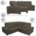 Ver imagem 2 de Sofá de Canto Retrátil e Reclinável com Molas Cama Inbox Austin 2,70M x 2,70M Suede Velusoft
