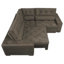 Ver imagem 5 de Sofá de Canto Retrátil e Reclinável com Molas Cama Inbox Austin 2,60M x 2,60M Suede Velusoft