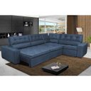 Ver imagem 1 de Sofá de Canto Retrátil e Reclinável com Molas Cama Inbox Austin 3,45x2,44 ou 2,44x3,45 Suede