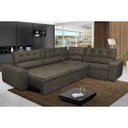 Ver imagem 1 de Sofá de Canto Retrátil e Reclinável com Molas Cama Inbox Austin 3,45x2,44 ou 2,44x3,45 Suede