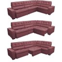 Ver imagem 7 de Sofá de Canto Retrátil e Reclinável com Molas Cama Inbox Austin 3,45x2,44 ou 2,44x3,45 Suede