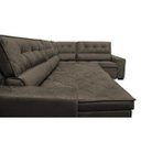 Ver imagem 4 de Sofá de Canto Retrátil e Reclinável com Molas Cama Inbox Austin 3,65x2,54 ou 2,54x3,65 Suede