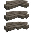 Ver imagem 7 de Sofá de Canto Retrátil e Reclinável com Molas Cama Inbox Austin 3,65x2,54 ou 2,54x3,65 Suede