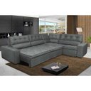 Ver imagem 1 de Sofá de Canto Retrátil e Reclinável com Molas Cama Inbox Austin 3,65x2,54 ou 2,54x3,65 Suede