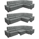 Ver imagem 7 de Sofá de Canto Retrátil e Reclinável com Molas Cama Inbox Austin 3,65x2,54 ou 2,54x3,65 Suede