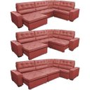 Ver mais imagens de Sofá de Canto Retrátil e Reclinável com Molas Cama Inbox Austin 3,65x2,54 ou 2,54x3,65 Suede