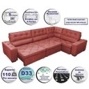 Ver imagem 3 de Sofá de Canto Retrátil e Reclinável com Molas Cama Inbox Austin 3,65x2,54 ou 2,54x3,65 Suede