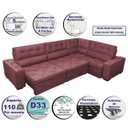 Ver imagem 3 de Sofá de Canto Retrátil e Reclinável com Molas Cama Inbox Austin 3,65x2,54 ou 2,54x3,65 Suede