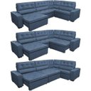 Ver mais imagens de Sofá de Canto Retrátil e Reclinável com Molas Cama Inbox Austin 3,85x2,64 ou 2,64x3,85 Suede