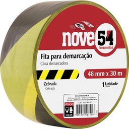 Fita para demarcação de solo 48mmx30m zebrada - Nove54 - 2
