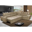 Ver imagem 1 de Sofá de Canto Retrátil e Reclinável com Molas Cama Inbox Austin 3,85x2,64 ou 2,64x3,85 Suede