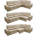 Ver imagem 7 de Sofá de Canto Retrátil e Reclinável com Molas Cama Inbox Austin 3,85x2,64 ou 2,64x3,85 Suede