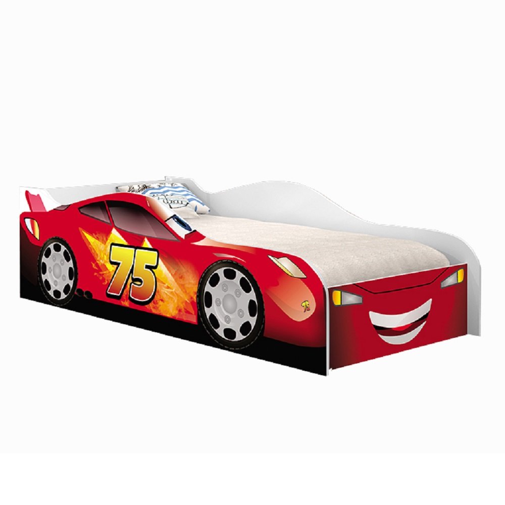 Cama Solteiro Carro Speed Vermelho, Móveis Quarto de Menino - 2