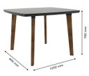 Ver imagem 2 de Mesa de Jantar Jade 4 Lugares Pés Oblongo Black com Vidro - Rv Móveis
