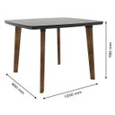Ver imagem 2 de Mesa de Jantar Jade 4 Lugares Pés Oblongo Black com Vidro - Rv Móveis