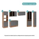 Ver mais imagens de Cozinha Completa com Balcão Milla True 16 Portas 3 Gavetas 380cm Nogal com Cinza Titânio Móveis