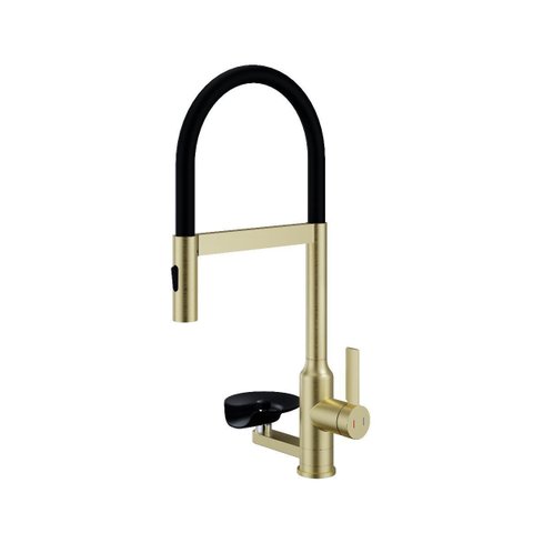 Torneira Gourmet Inox 304 Dourado Lava Copos Maldivas Luxo