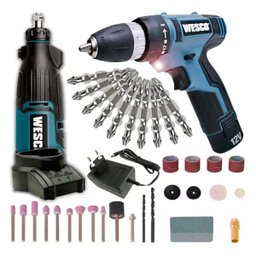 Combo Ferramentas Furadeira Parafusadeira Retífica 12v Lítio - 1