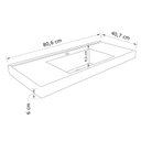 Ver imagem 4 de Conjunto de Banheiro com Cuba 80cm Gaveta Direita Vittare Marrom/Carvalho/Nude