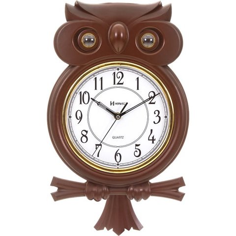 RELÓGIO PAREDE HERWEG 530006 CORUJA MELODIA WESTMINSTER