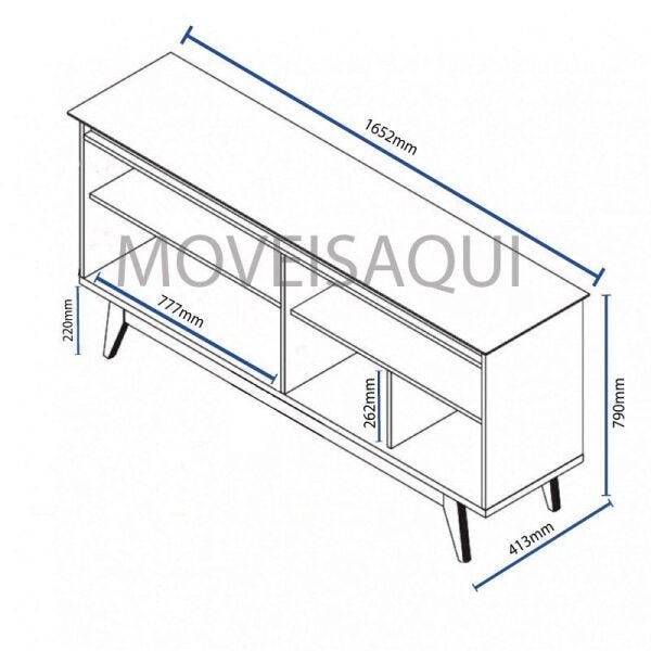 Buffet Classic Branco Acetinado com Espelho - 6