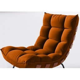 Poltrona Costela Para Sala Decorativa Em Suede Terracota - Home Mobily - 5 Poltrona Costela Para Sala Decorativa Em Suede Terracota - Home Mobily - 5