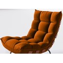 Ver imagem 5 de Poltrona Costela Para Sala Decorativa Em Suede Terracota - Home Mobily