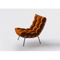 Poltrona Costela Para Sala Decorativa Em Suede Terracota - Home Mobily - 6 Poltrona Costela Para Sala Decorativa Em Suede Terracota - Home Mobily - 6