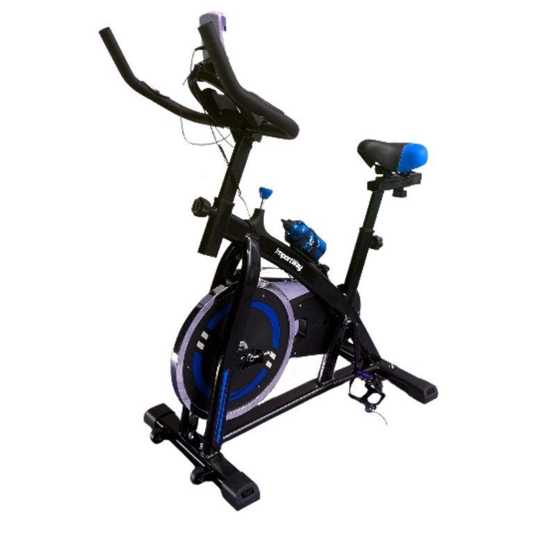 Bicicleta Ergométrica Regulagem De Força 13kg Bike Exercícios Fisioterapia Ajustável Azul Importway