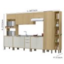 Ver imagem 3 de Cozinha Modulada Completa Vick 6 Peças Castanho Off White