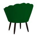 Ver imagem 3 de Jogo Poltrona Estofada Com 1 Puff Pés Palito Clínica Pétala Suede Verde - LM DECOR