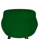 Ver imagem 5 de Jogo Poltrona Estofada Com 1 Puff Pés Palito Clínica Pétala Suede Verde - LM DECOR