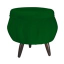 Ver imagem 4 de Jogo Poltrona Estofada Com 1 Puff Pés Palito Clínica Pétala Suede Verde - LM DECOR