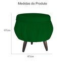 Ver imagem 6 de Jogo Poltrona Estofada Com 1 Puff Pés Palito Clínica Pétala Suede Verde - LM DECOR